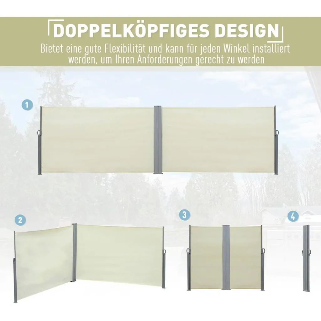 Doppel-Seitenmarkise 6 x 1,6 m