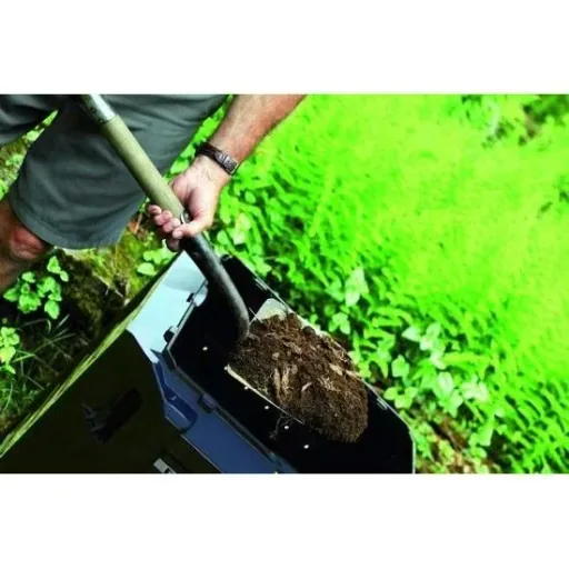 Kompostbehälter für Gartenbacken schwarz | 380 Liter | 72 x 72 x 83 cm