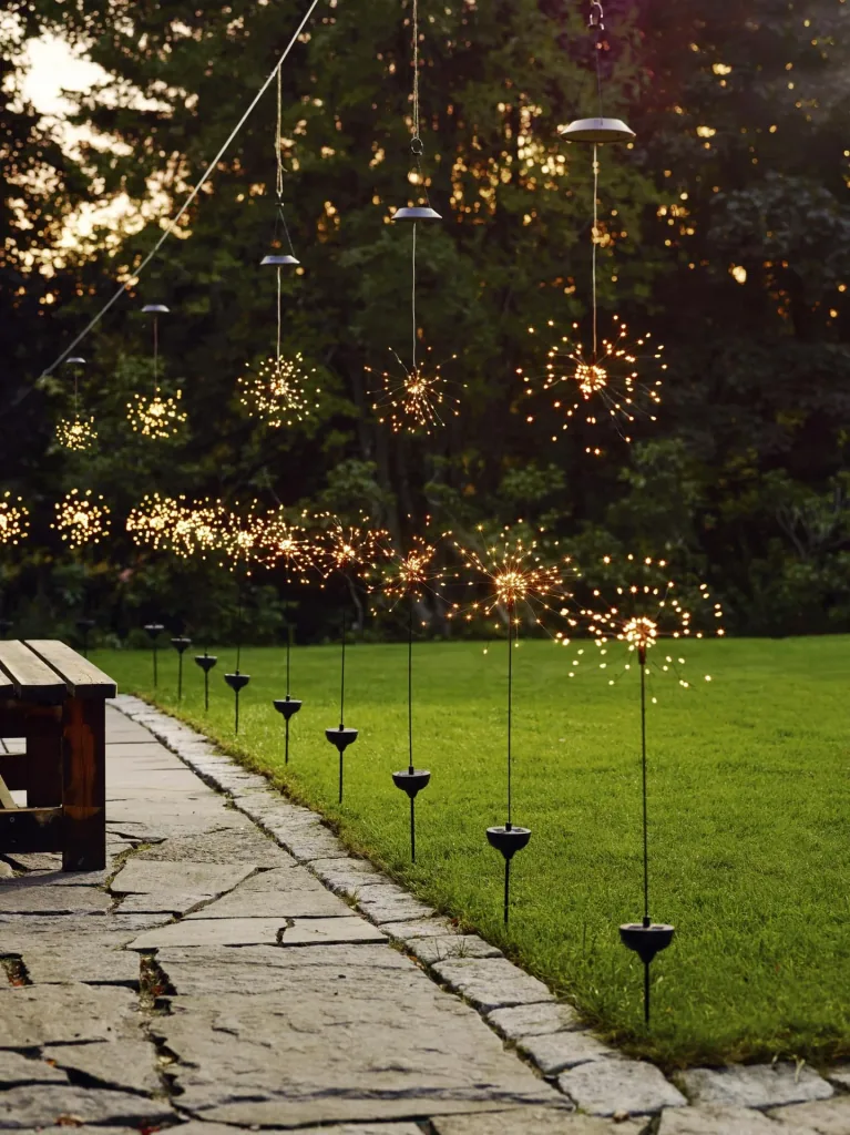 Solar Pusteblume mit warmweißen LEDs