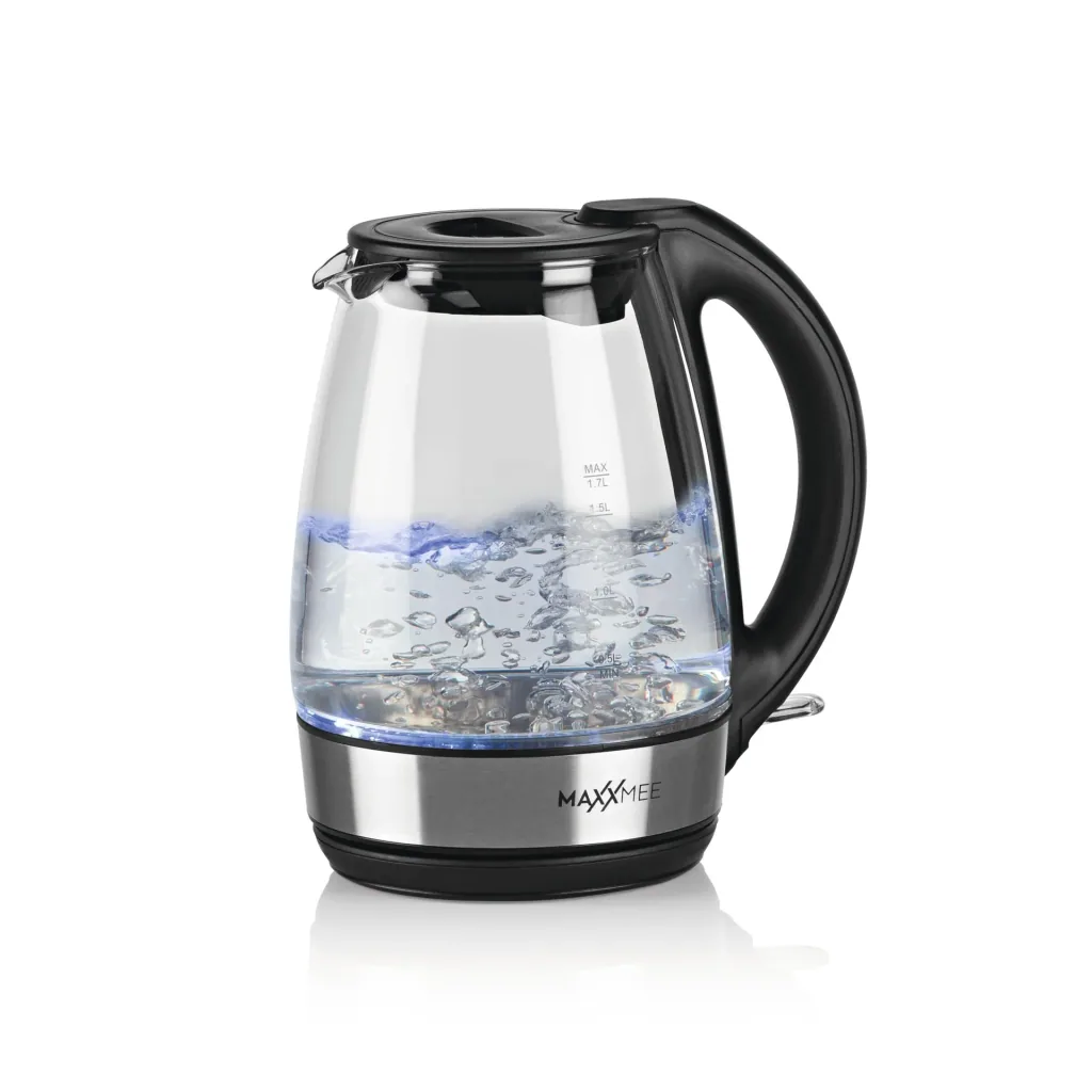 Glas-Wasserkocher LED blau 2200 Watt, 1,7 L