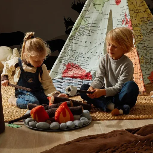Weltkarte Tipi Zelt Multi farben