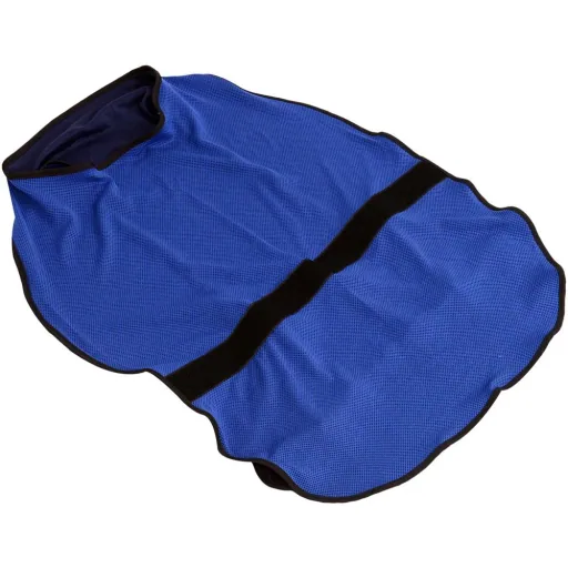 Hunde Kühlweste Kühljacke Cooling Vest schnelle Abkühlung Polyester Blau Ø50 x 50 cm