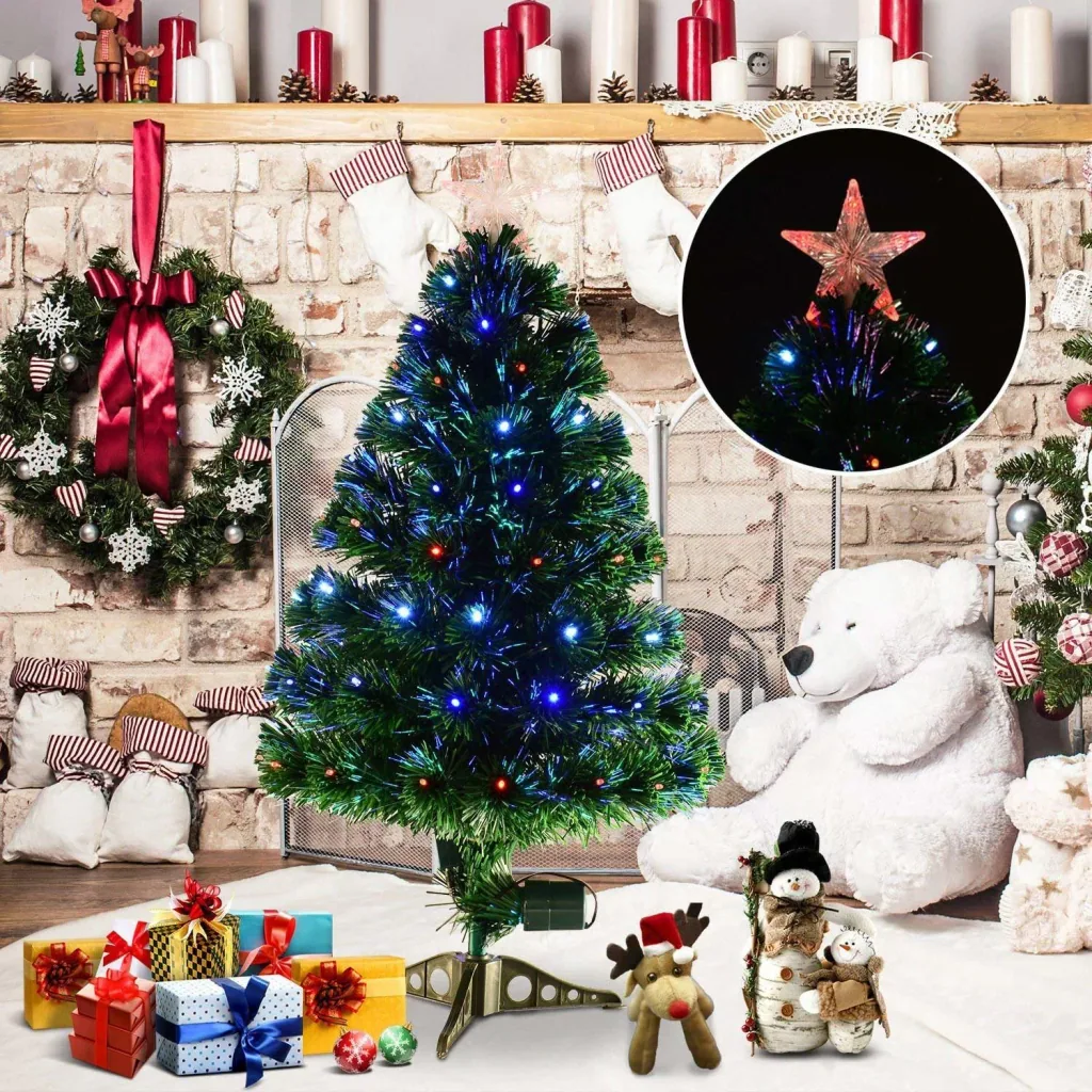 Weihnachtsbaum Tannenbaum 90 LEDs Stern Grün 48x90cm