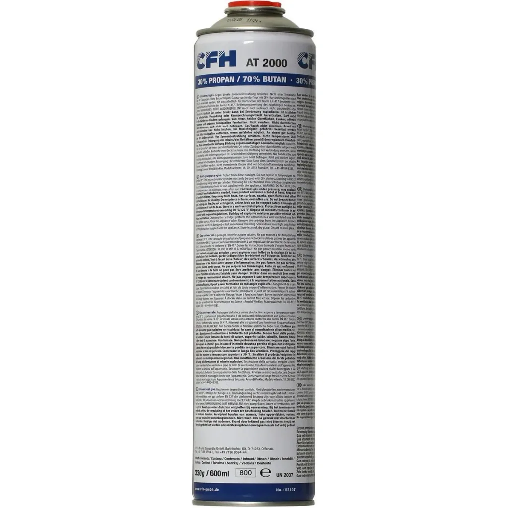 Gasflasche AT2000 600 ml, 330 Gramm
