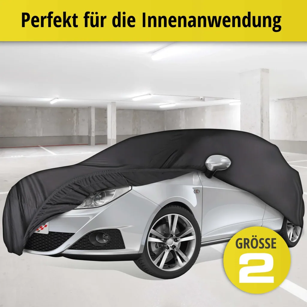 Autoabdeckplane indoor soft - Größe 2 - 401x455x140cm - PES - Elasthan