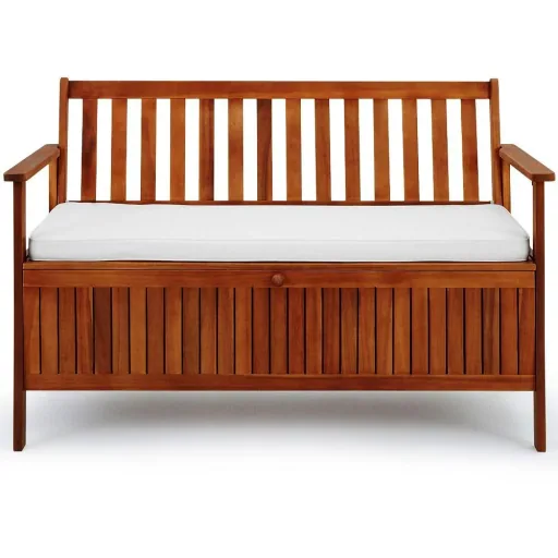 Gartenbank aus Akazienholz 120x59x90cm mit Stauraum
