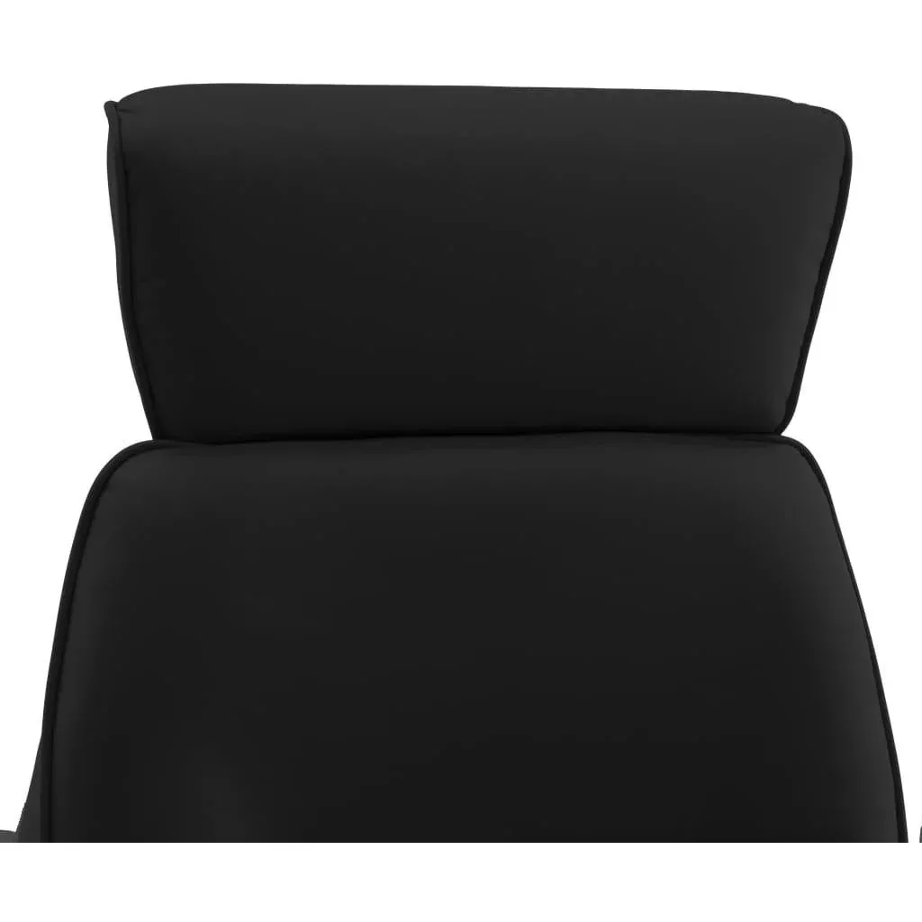 Massagesessel verstellbar mit Fußhocker schwarz