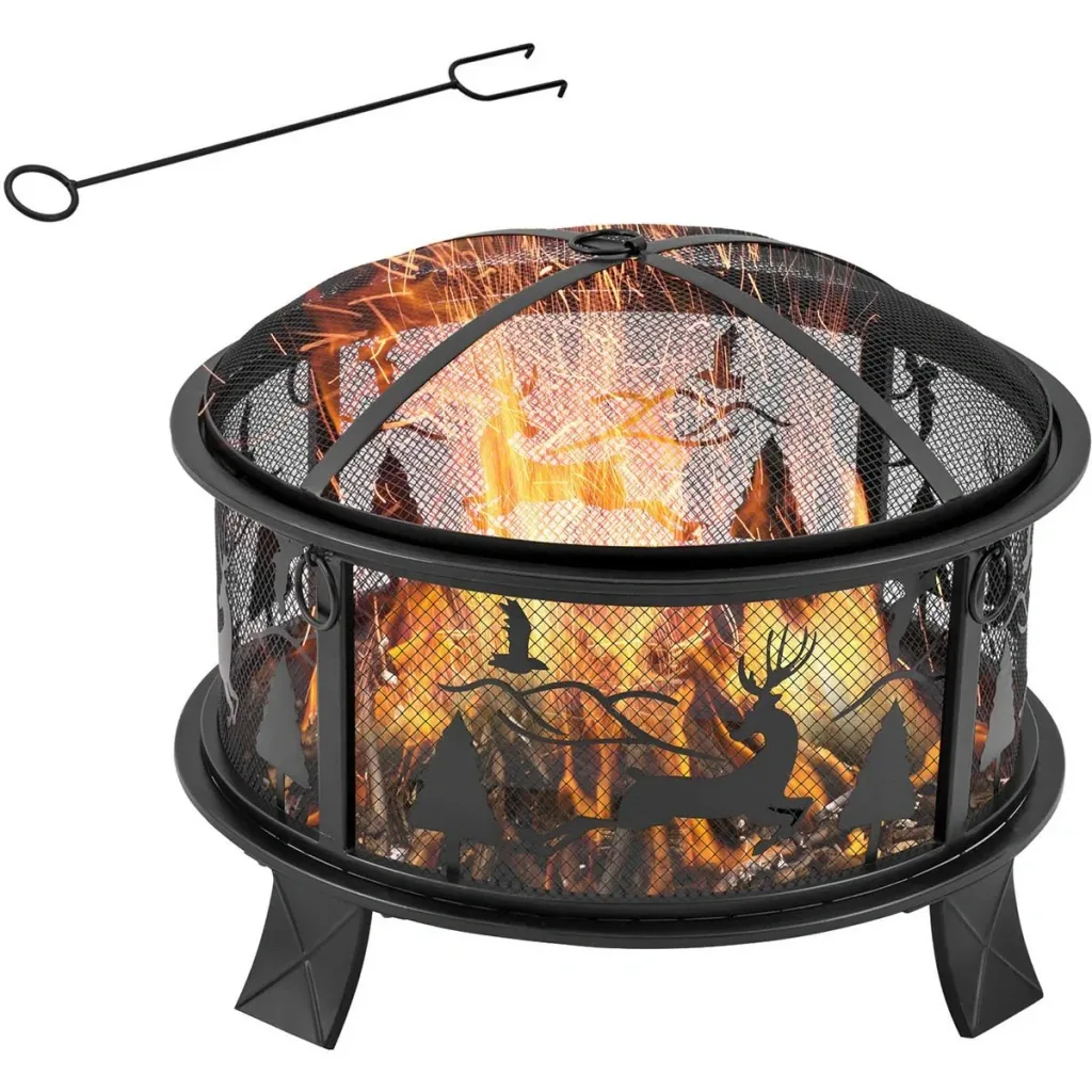 Feuerkorb mit Deckel 60 x 46 cm