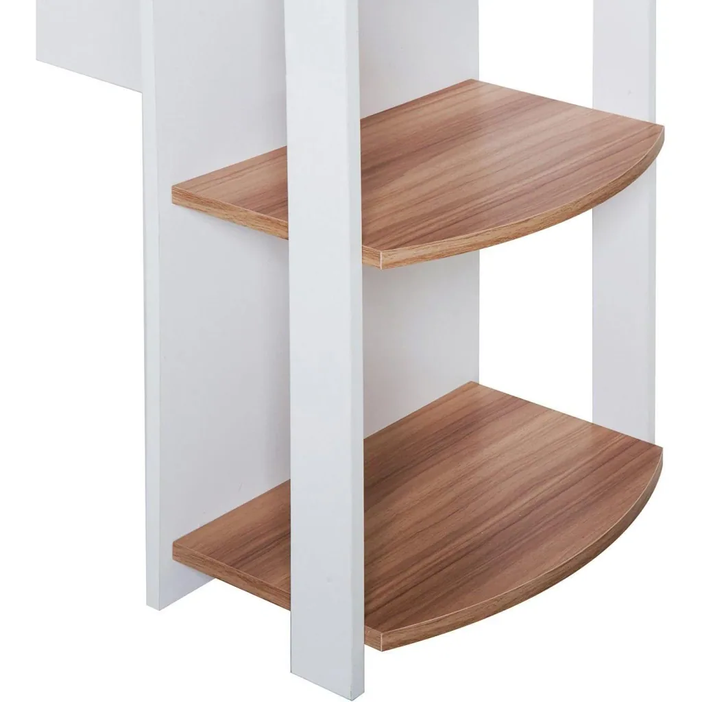 Eckschreibtisch Schreibtisch Staufach Walnuss L136 x B130 x H72cm