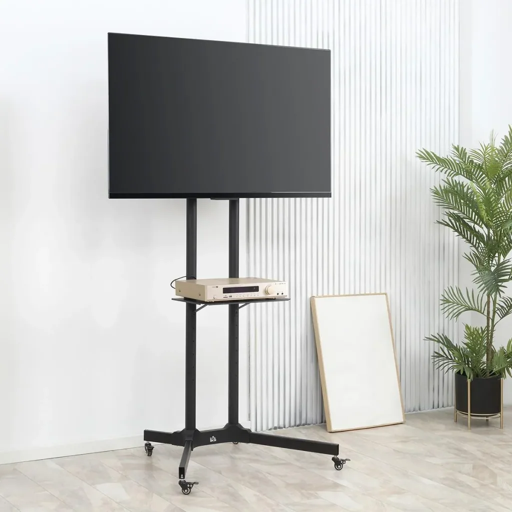 TV-Ständer mit Rollen 85,5 cm x 73 cm x 170 cm