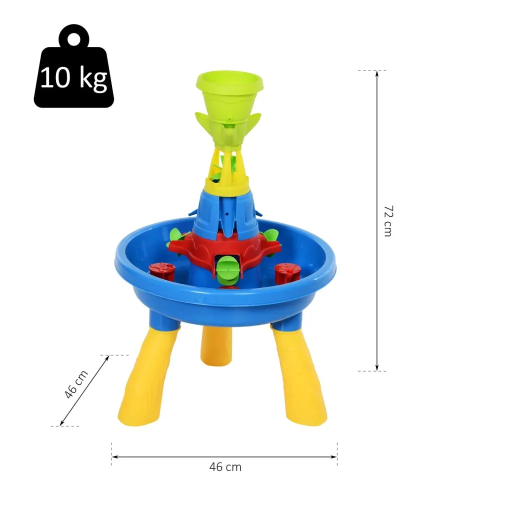 Kinder Sandkastentisch mit 21-tlg, Zubehör