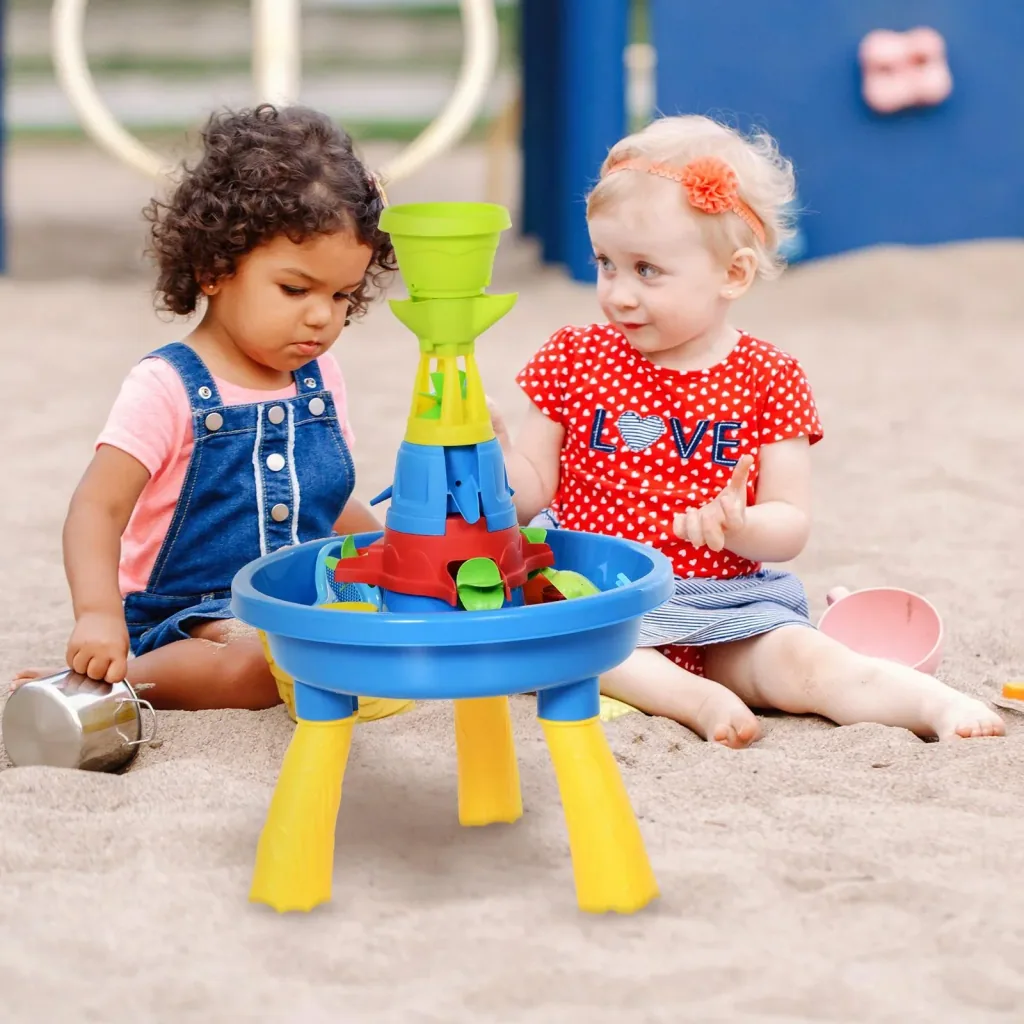 Kinder Sandkastentisch mit 21-tlg, Zubehör