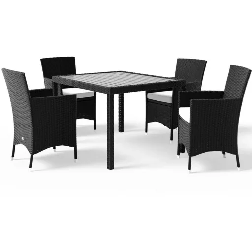 Gartenset Korb 9-teilig und für 4 Personen