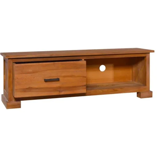 TV-Schrank 112x30x37 cm massiv Teak