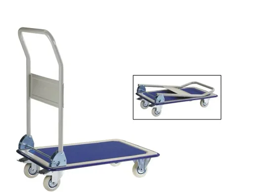 Schiebegriffwagen mit Stahlplattform Ladefläche 740 x 480 mm