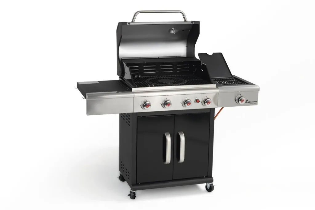 Gas- & Holzkohlegrill, Triton 4.1 coaL, 4 einstellbare Brenner