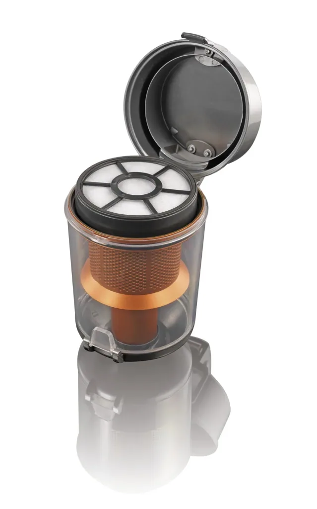Zyklon-Staubsauger "Pet Star", mit 6-teiligem Jumbo-Düsen-Set, inklusive Tierhaardüse, 700 Watt, Silberfarben/ Orange