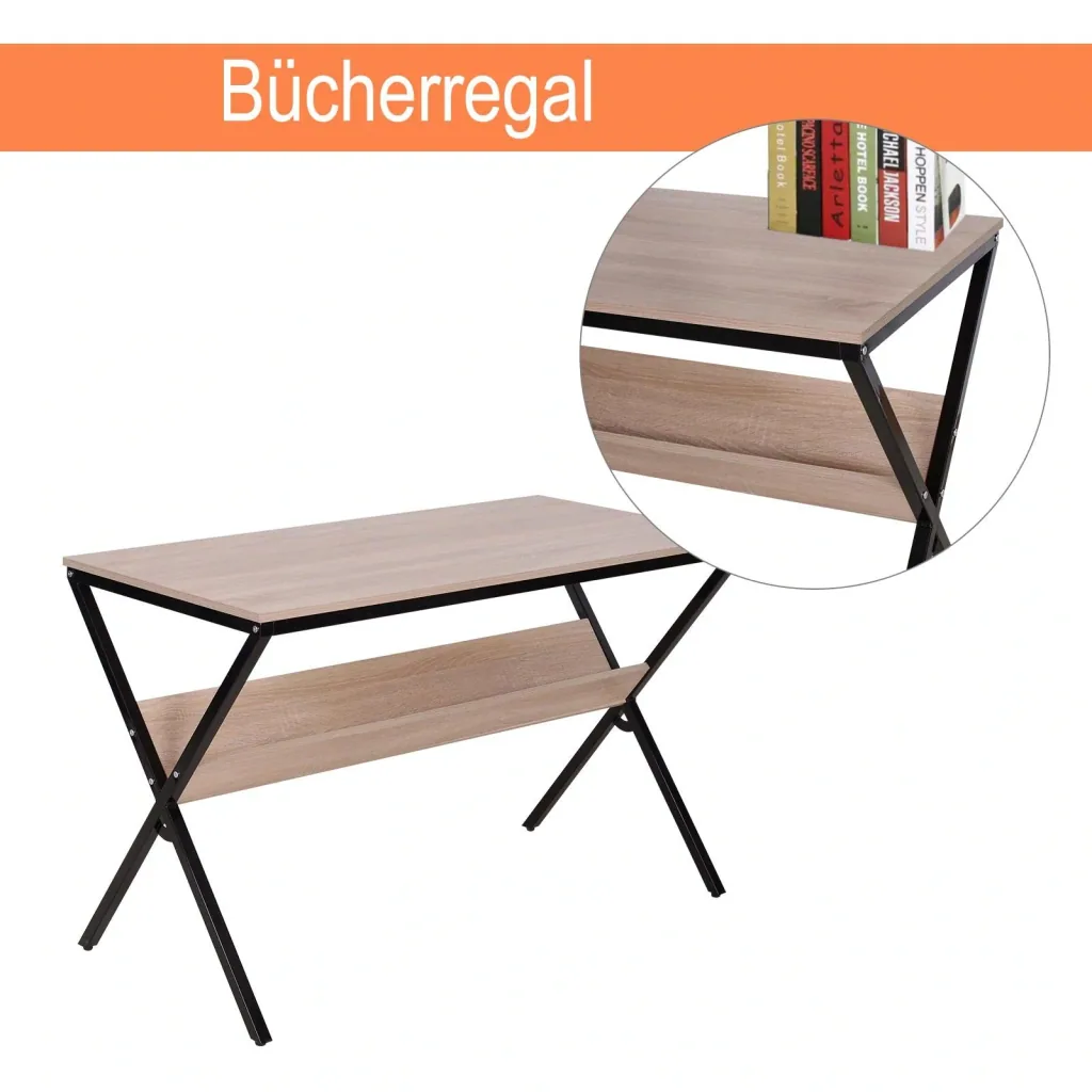 Schreibtisch Computertisch Laptop Tisch Bürotisch 1 x Ablage