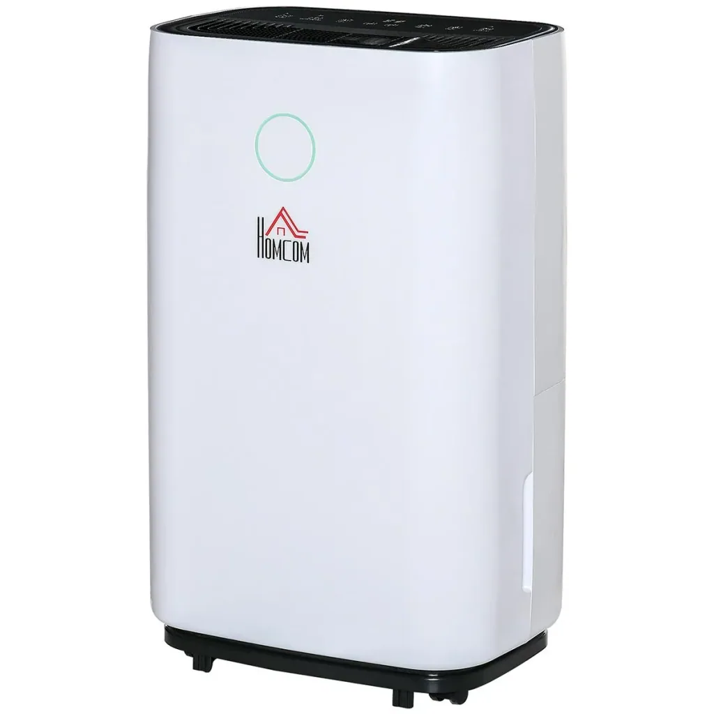 Luftentfeuchter 16-20 20 L / 24 h 4000 ml mit Rädern ABS weiß 33,5 x 23 x 57 cm