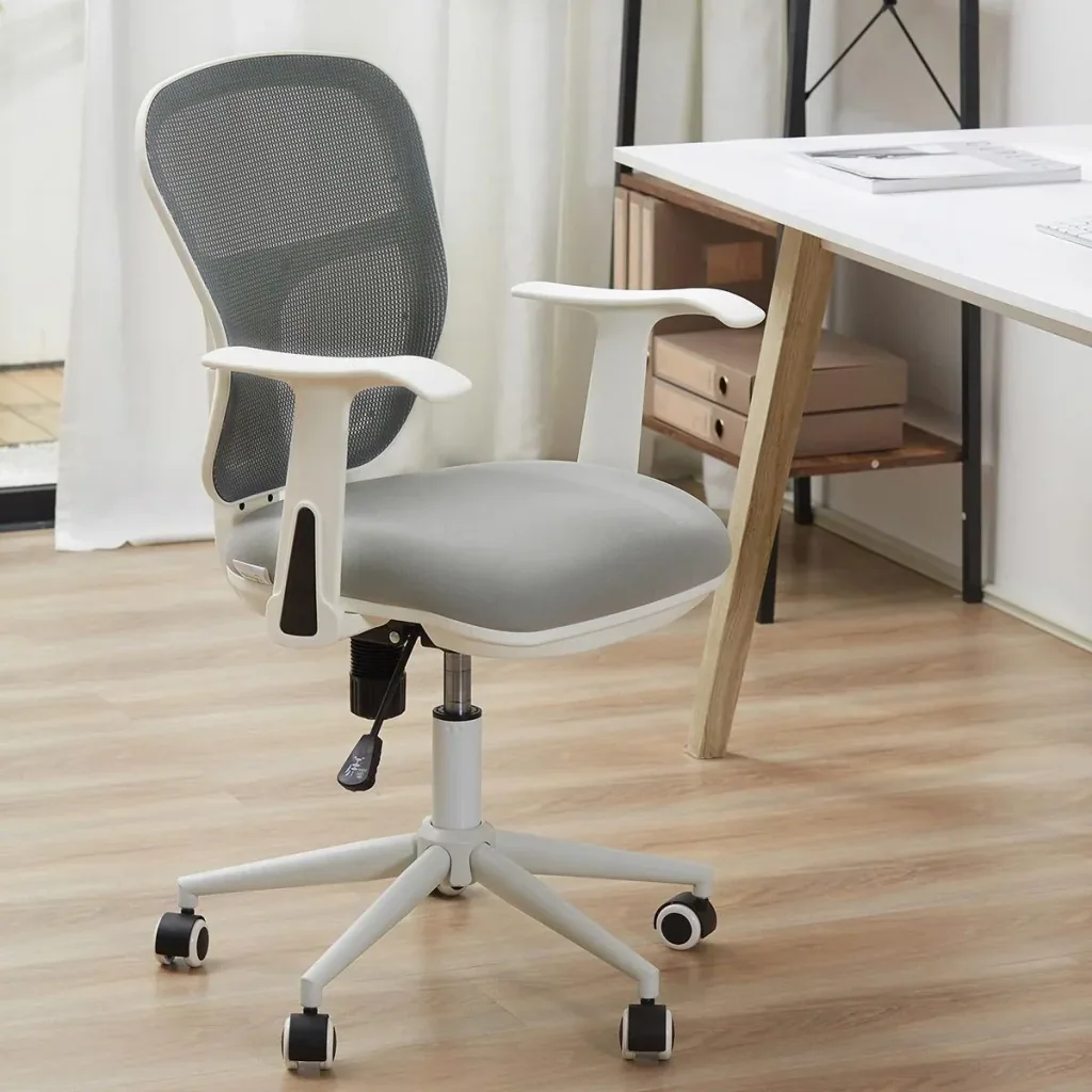Bürostuhl Schreibtischstuhl ergonomischer Drehstuhl mit Wippfunktion Rollen Chefsessel mit Mesh Netz Computerstuhl Höhen