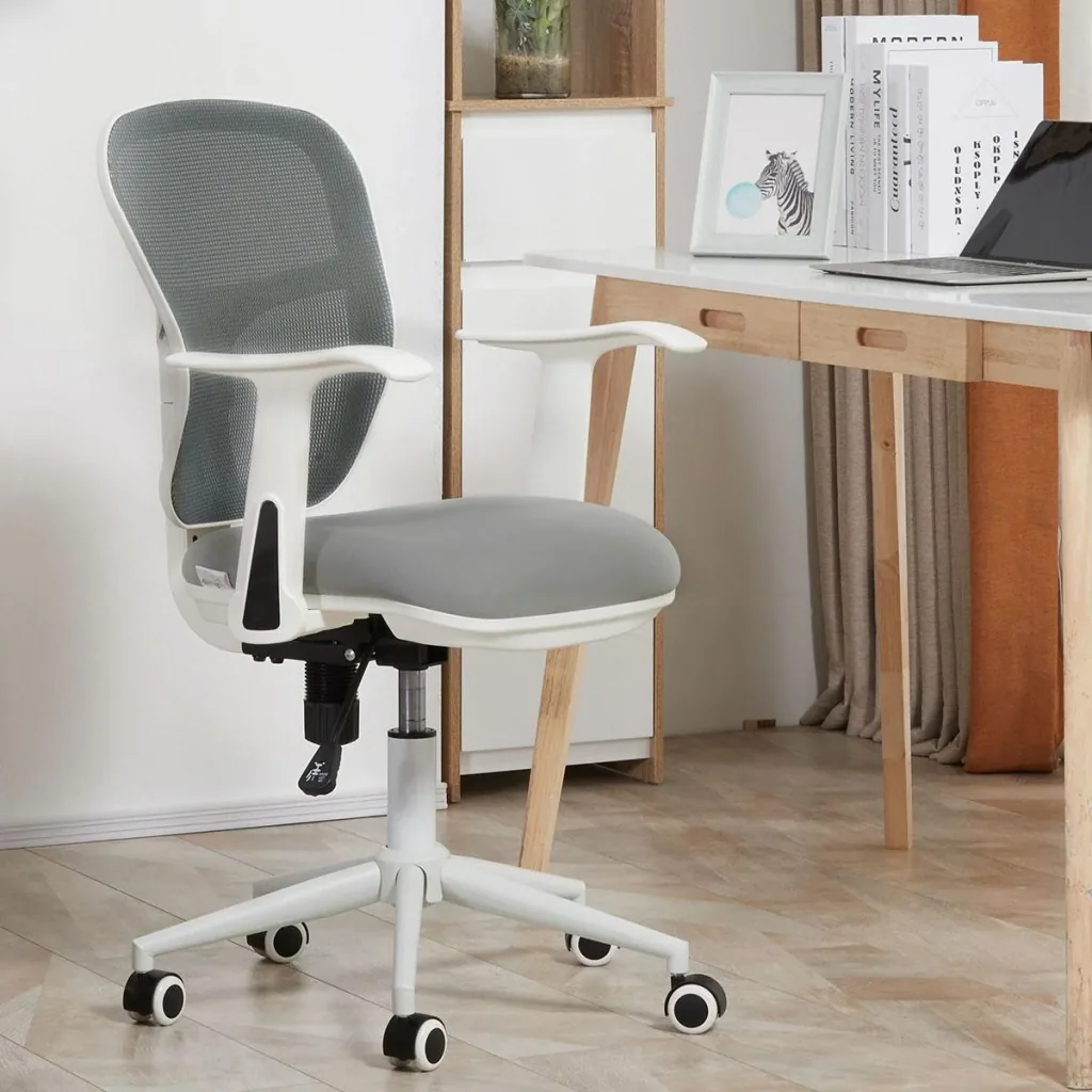Bürostuhl Schreibtischstuhl ergonomischer Drehstuhl mit Wippfunktion Rollen Chefsessel mit Mesh Netz Computerstuhl Höhen