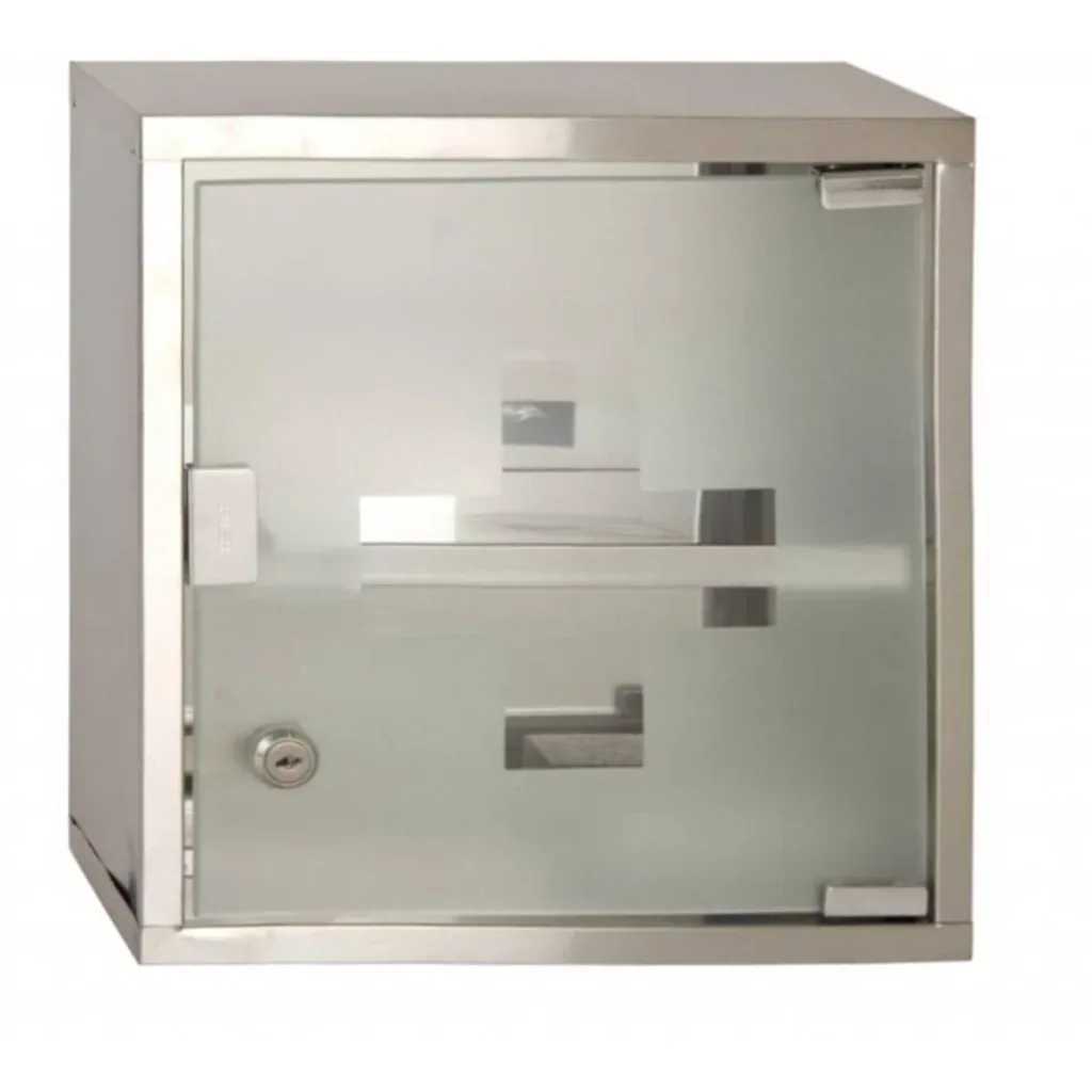Excellent Care Medizinschrank - Badezimmermöbel - Edelstahl - Glas