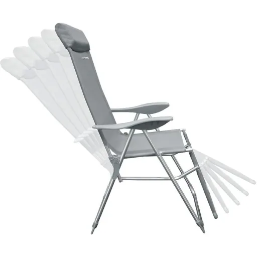 Gartenstuhl mit hoher Rückenlehne anthrazitfarbenes Aluminium 2er-Set
