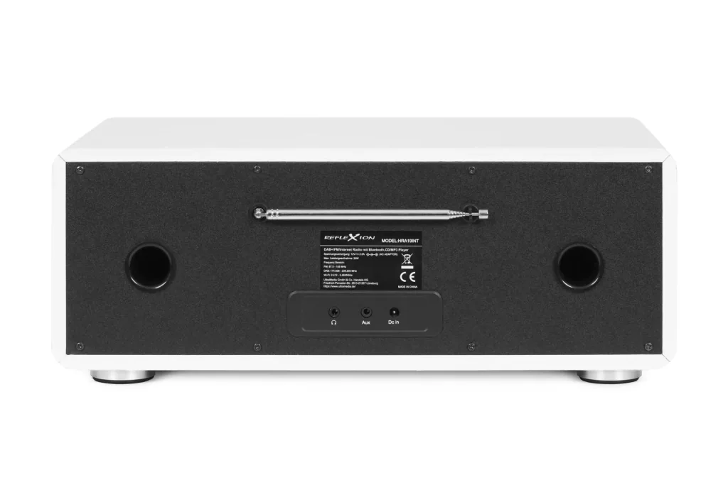 Design Internet/DAB+/UKW-Radio mit Bluetooth, CD, AuxIn, Encoding, weiß,HRA19INT/WH