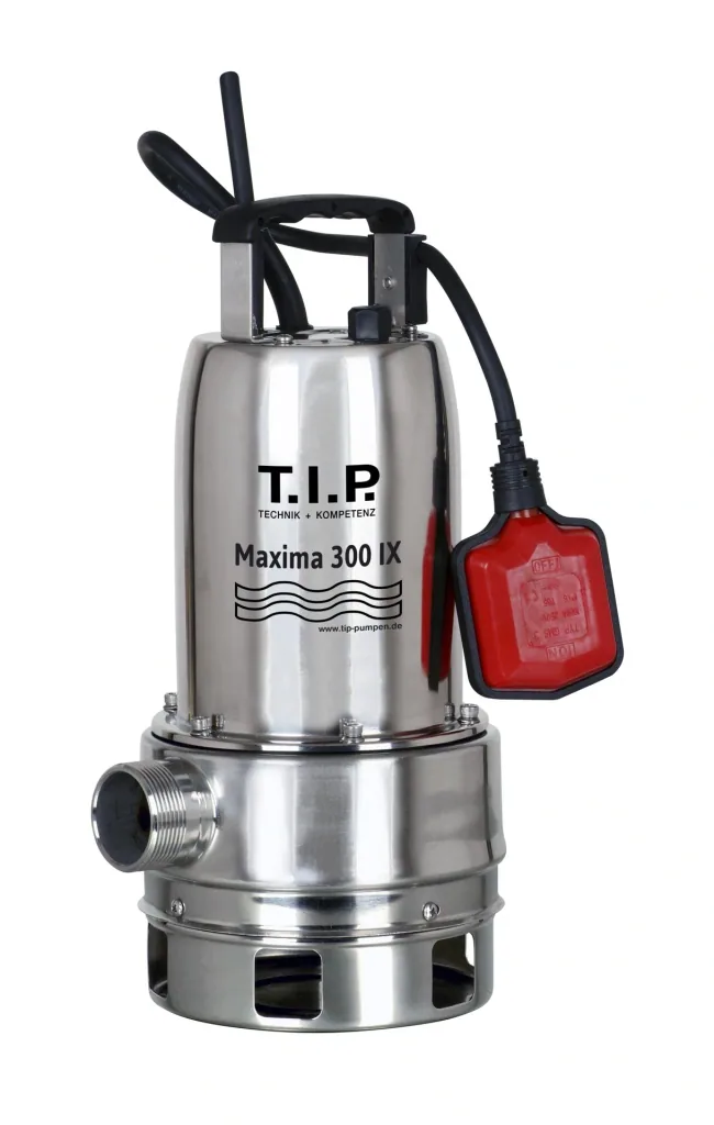 Schmutzwasser Tauchpumpe Maxima 300 IX Edelstahl, bis 18.000 l/h Fördermenge