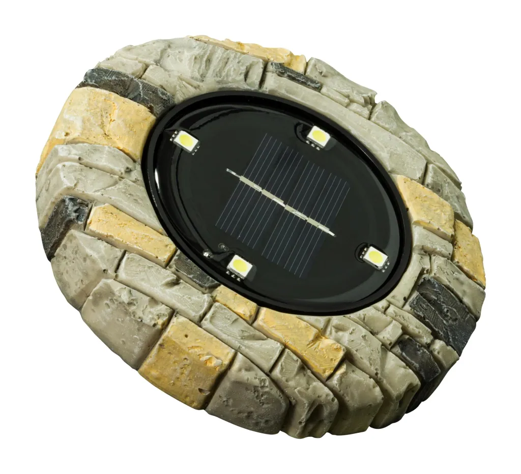 Solar Bodenstrahler Steindesign Toscana - 2 Stück
