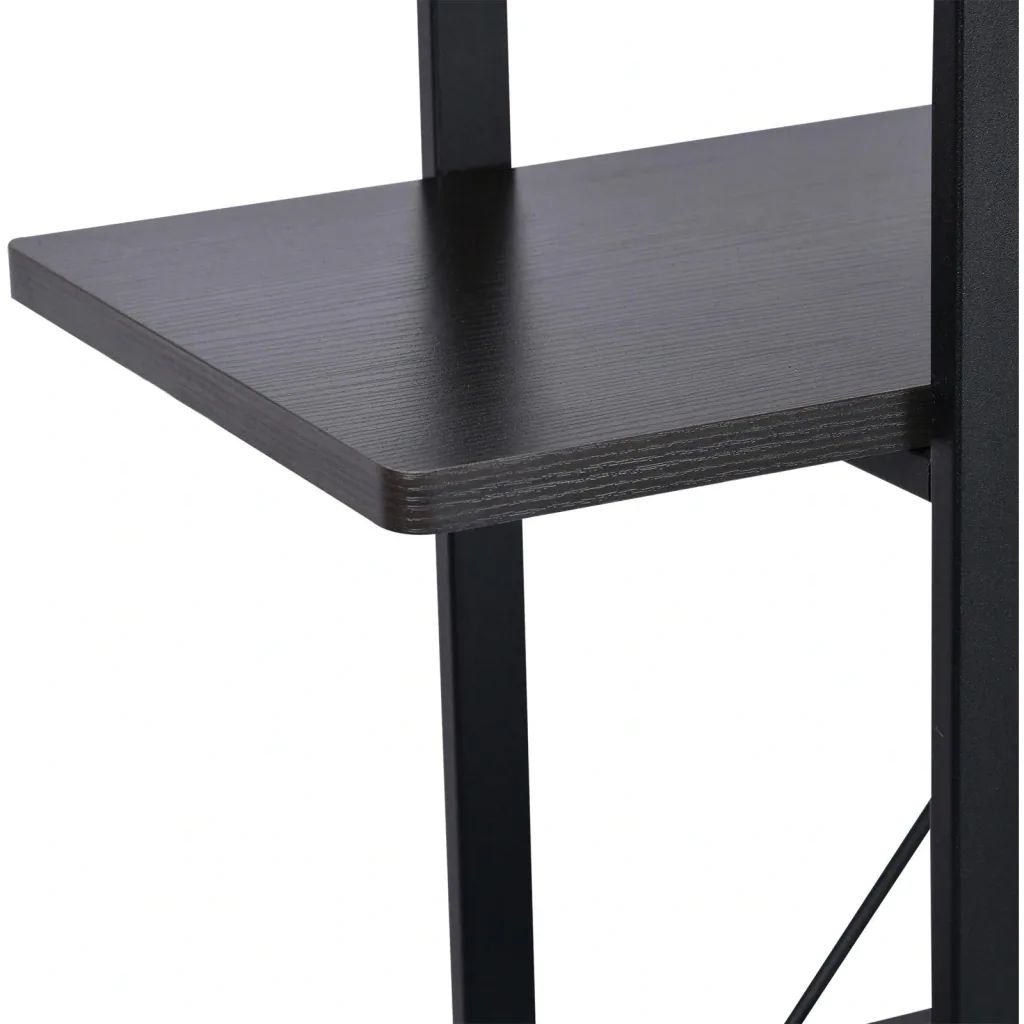 Standregal Aktenregal Bücherregal Holzregal Lagerregal 4 x Fach Schwarz 105 x 33,8 x 138 cm