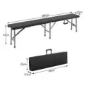 Bierbänke / Klappbank 2er-Set - schwarz- 180cm