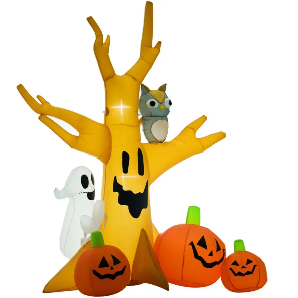 Halloween Spukbaum mit Beleuchtung natur