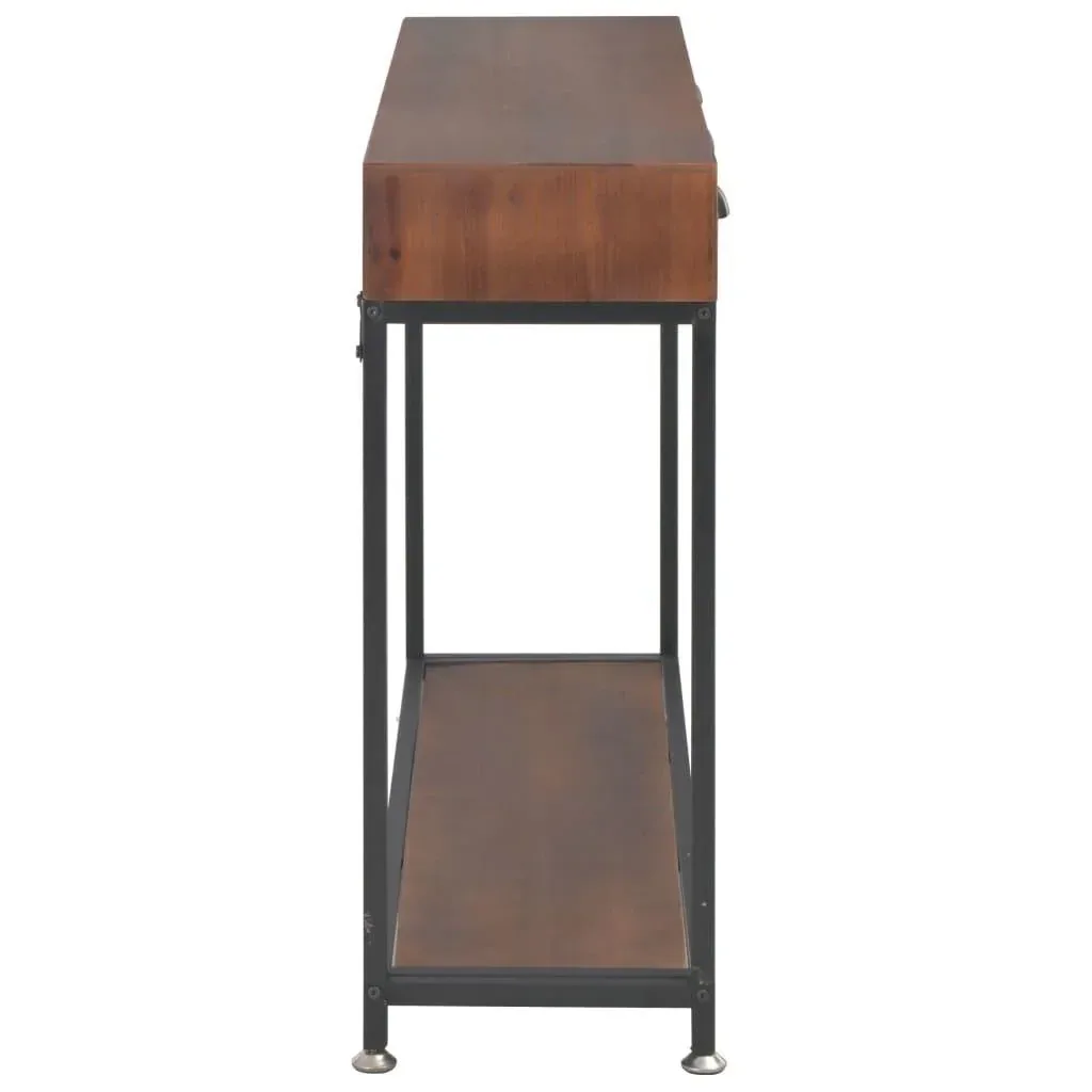 Wandtisch mit 3 Schubladen 120x30x76 cm Kiefer massiv