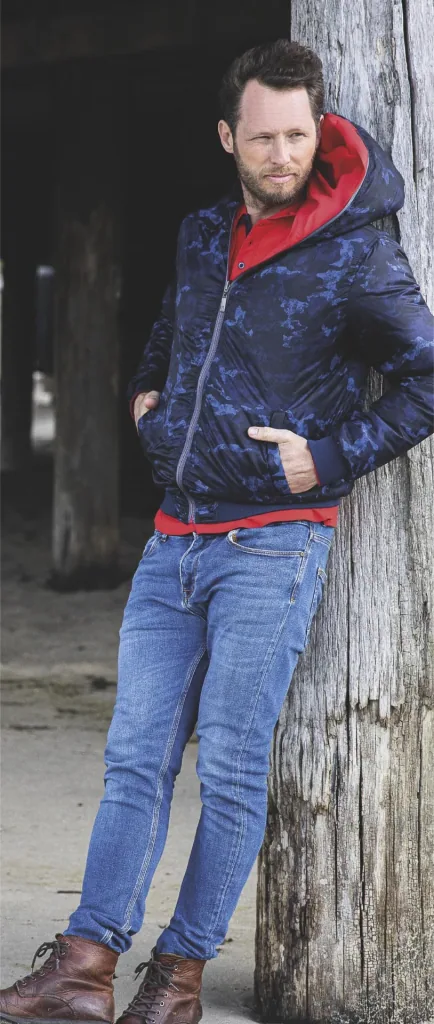 Wendejacke, Farbe marine/rot, Gr.XL