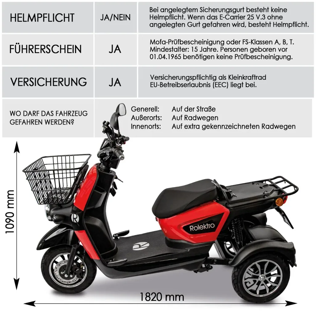 E-Carrier 25 V.3 - mit Gepäckträger