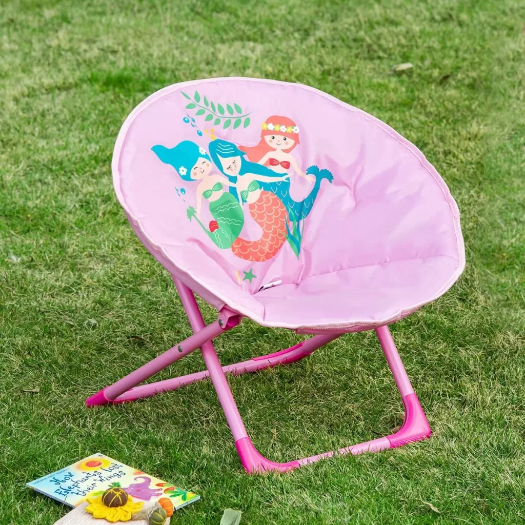 Campingstuhl Klappstuhl für Kinder drinnen und draußen für 3 bis 5 Jahre Ø50 x 49H cm