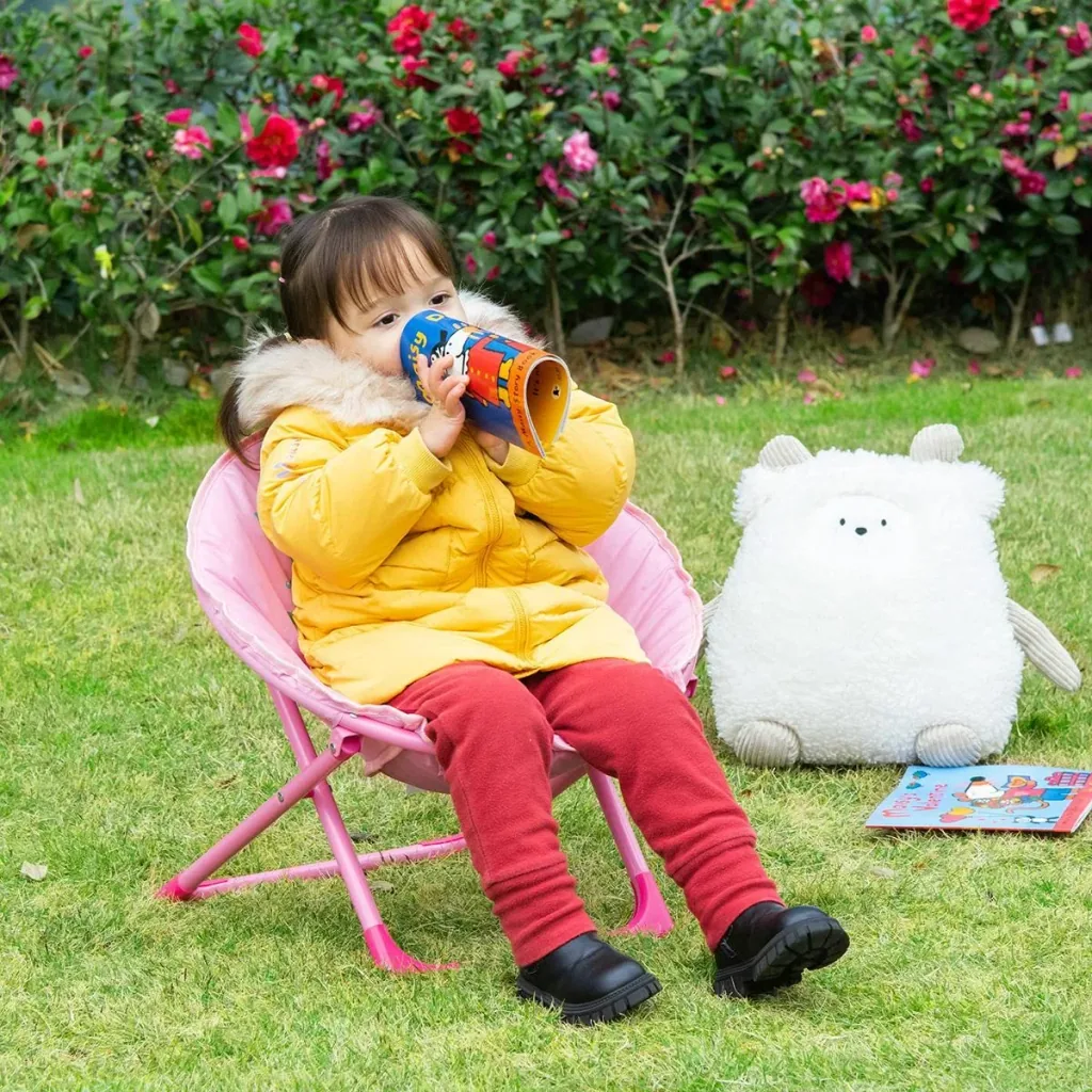 Campingstuhl Klappstuhl für Kinder drinnen und draußen für 3 bis 5 Jahre Ø50 x 49H cm