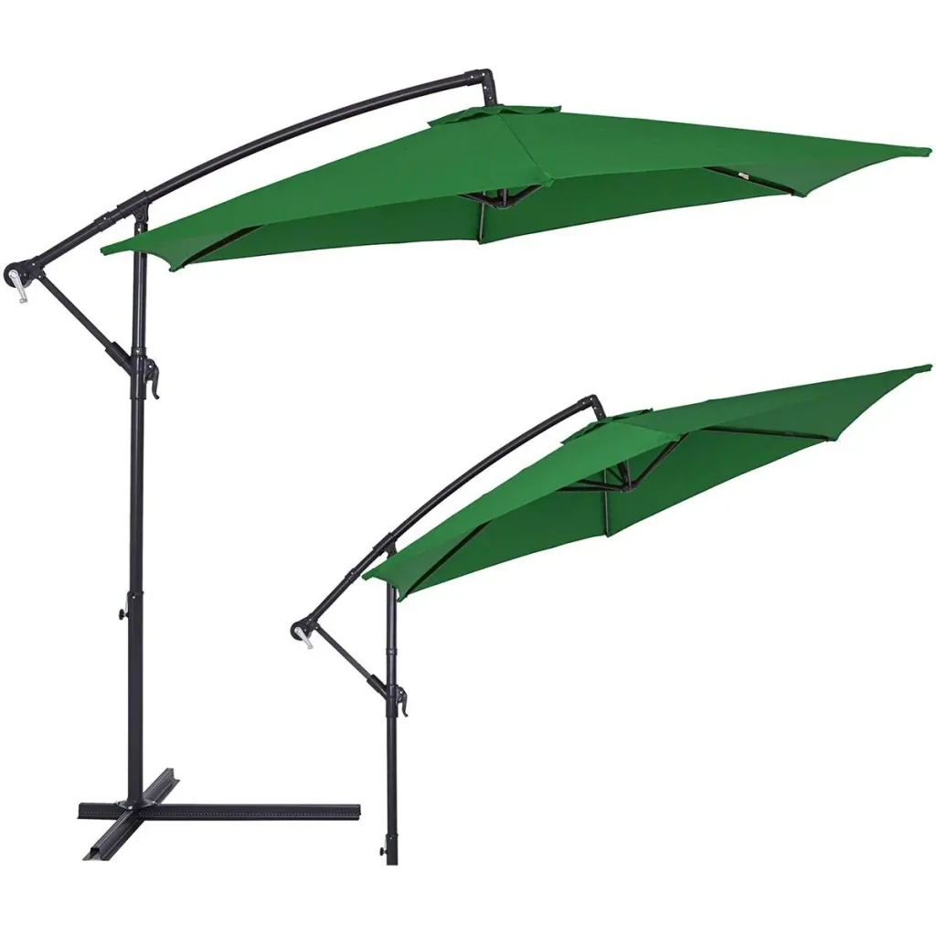 Sonnenschirm Aluminium Ø 300cm grün mit UV-Schutz 40+
