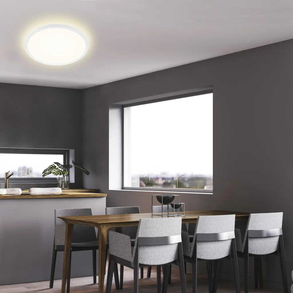 Ultraflaches LED Panel, rund, Ø 42 cm, 3000 Lumen, 22 Watt, weiß