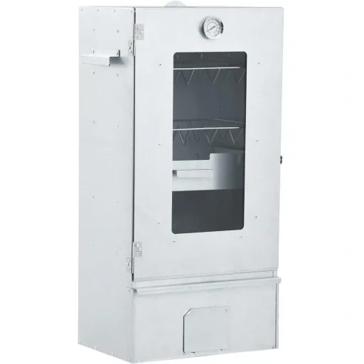 BBQ-Smoker mit 1 kg Holzchips 44,5x29x83 cm