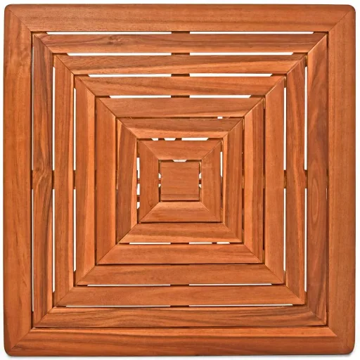 Stehtisch aus Akazienholz 75x75x110cm mit Schirmloch