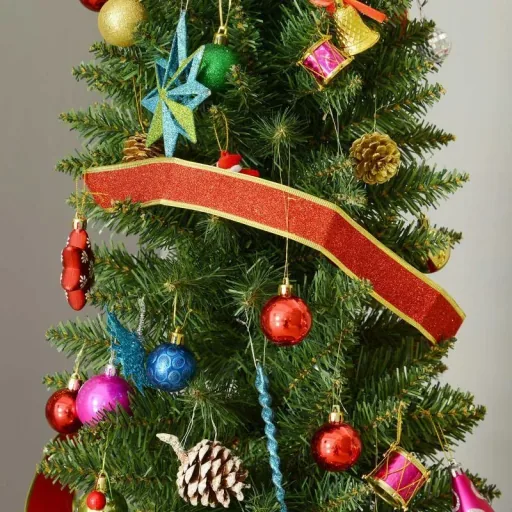 Weihnachtsbaum Tannenbaum mit Kunststoffständer 499 Spitzen PVC Grün Ø60 x 210 cm