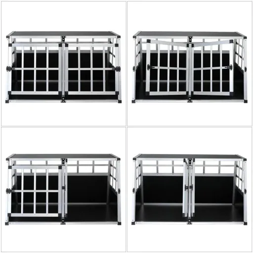 Hundetransportbox XL 98x70x51cm Aluminium