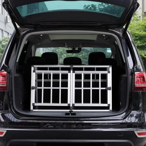 Hundetransportbox XL 98x70x51cm Aluminium