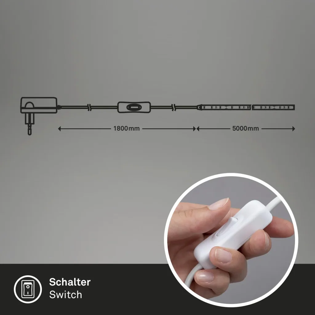 LED-Band, 5 m, weiß, 150 LEDs, 3.000 K, 16,5 Watt