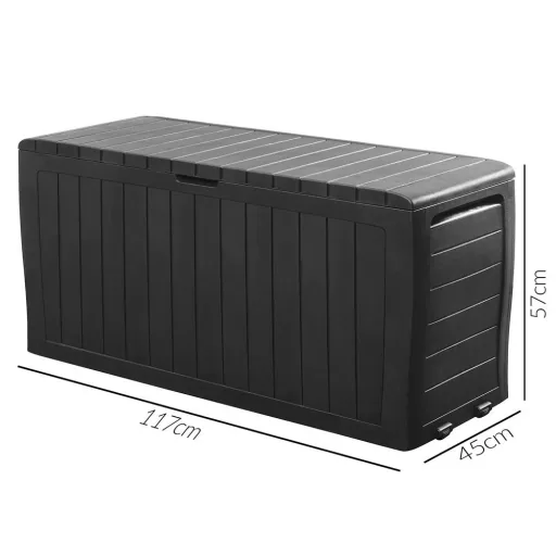 Aufbewahrungsbox Marvel Plus anthrazit 117x45x57cm mit Rollen