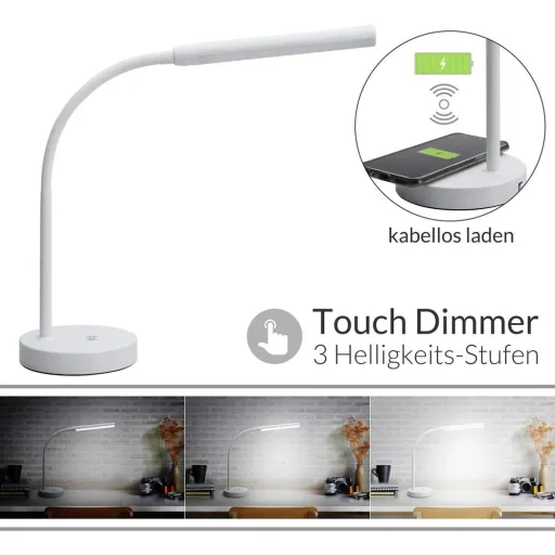 LED-Schreibtischlampe mit Telefon-Ladegerät