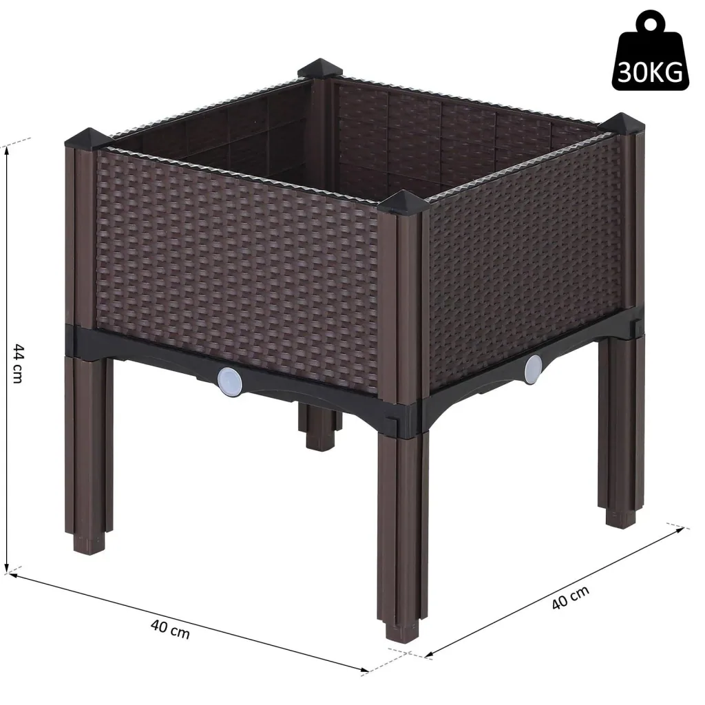 Hochbeet in Rattan-Optik
