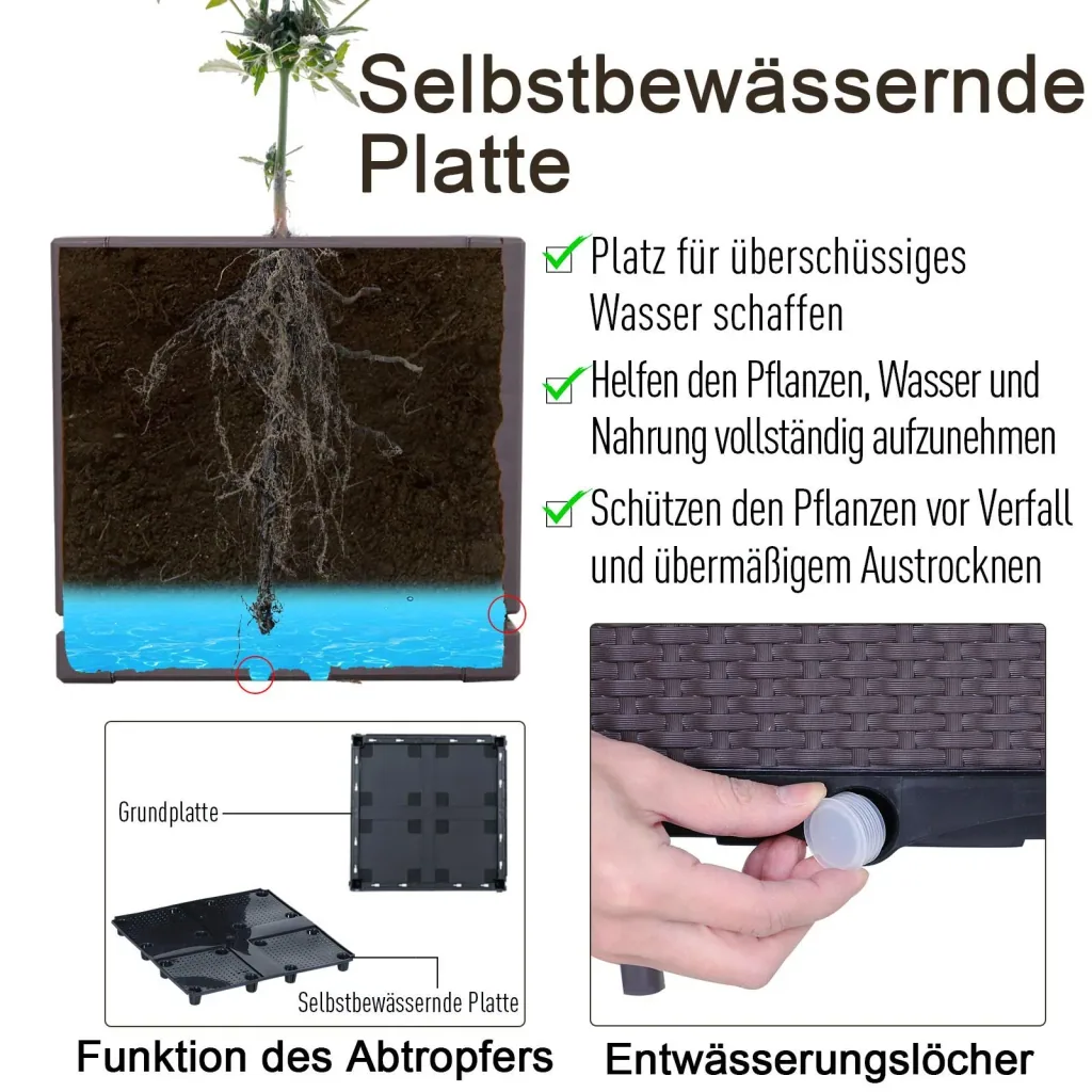 Hochbeet in Rattan-Optik